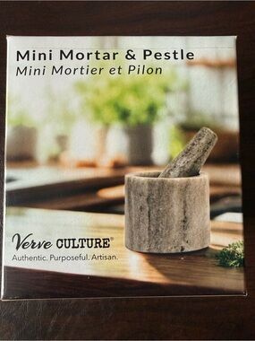 Verve Culture Marble Mini Mortar & Pestle  New
